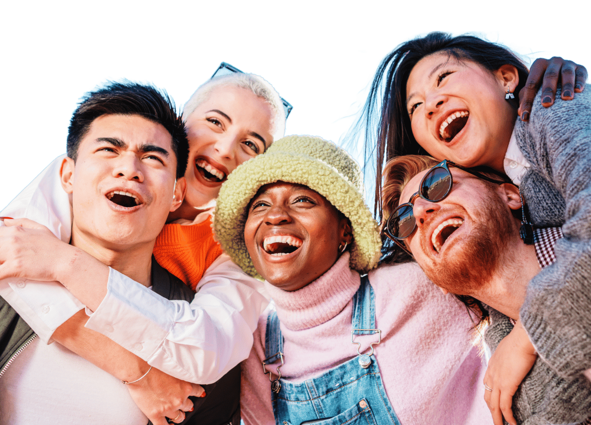 Group of friends laughing
